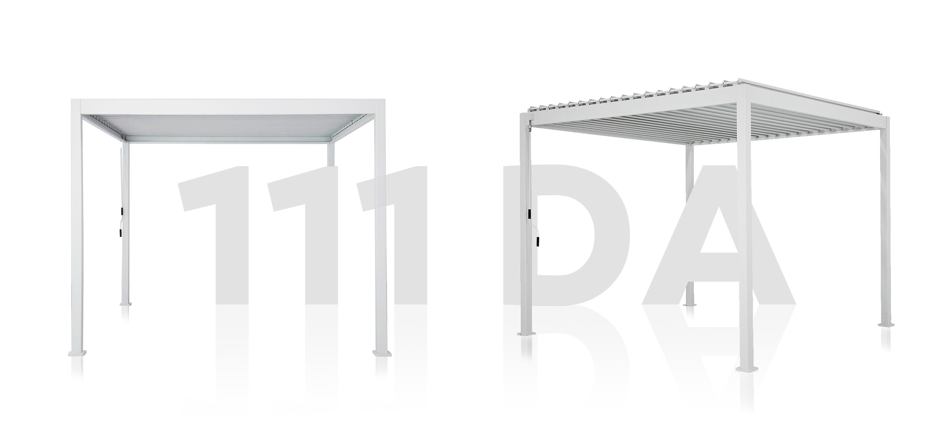 MIRADOR 111DA 10'x10' WHITE PERGOLA | ALUMINUM LOUVERED PERGOLA