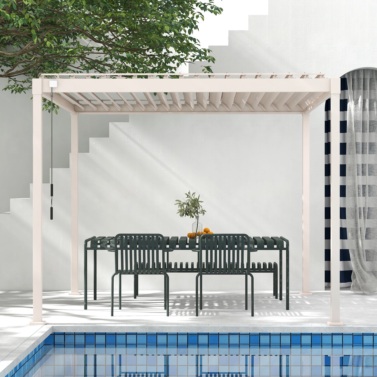 MIRADOR 80S 10'x10' LATTE PERGOLA