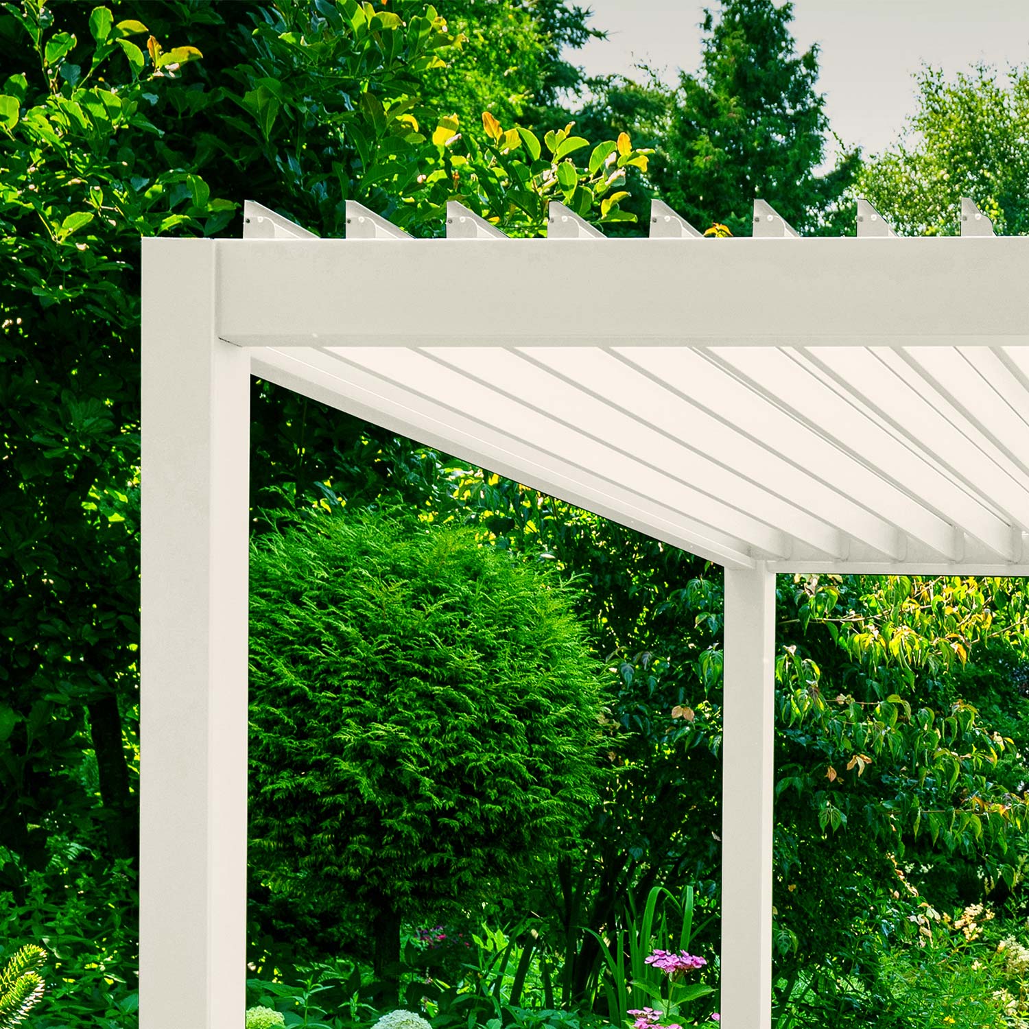 MIRADOR 111S 10'x10' WHITE PERGOLA | LOUVERED ALUMINIUM PERGOLA